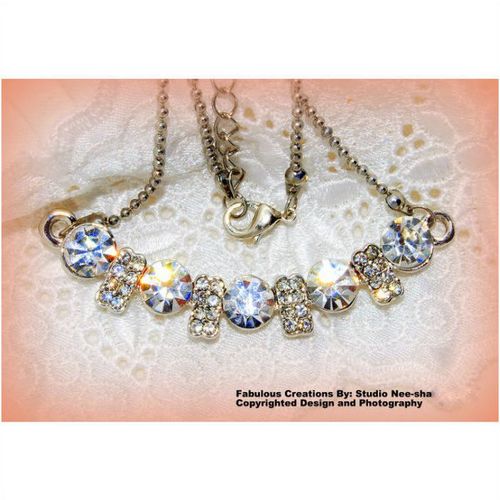 Beautiful Clear Crystal Charm Pendant Necklace Chain Jewellery 1827