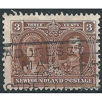 Newfoundland 1928 SG116 3c Brown Good Used . . ..