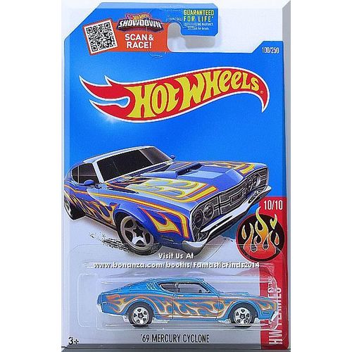 Hot Wheels - '69 Mercury Cyclone: HW Flames #10/10 - #100/250 (2016) *Blue*