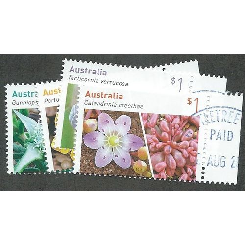 AUS 2017 (SET) 'AUSTRALIAN SUCCULENTS' (4v) FINE USED (EBID49-843)