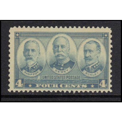 793 4c Sampson-Dewey-Schley Just Clears MNH U2079