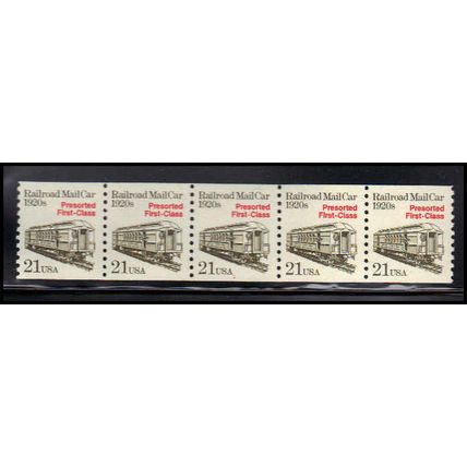 2265 21c Mail Car Very Fine MNH Dry Gum PNC 1/5 X1215