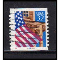 Used 2915Av 32c U.S. Flag Over Porch Fine CNS 44444A 10x10 V/UL PA6872