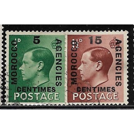 MOROCCO AGENCIES FRENCH 1936 SG 227/228 - #2 fine used (o)