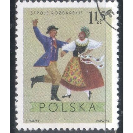 Poland 1969 - 1.15zl multi - Polish Folk Costumes - used