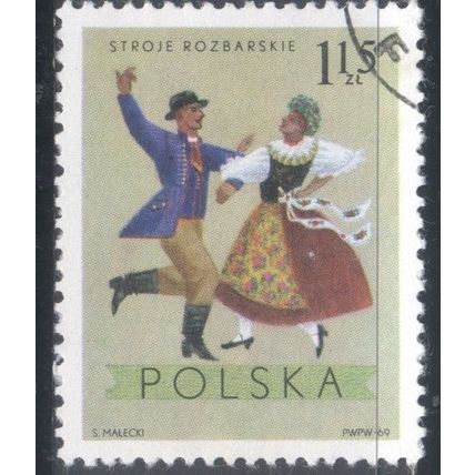 Poland 1969 - 1.15zl multi - Polish Folk Costumes - used