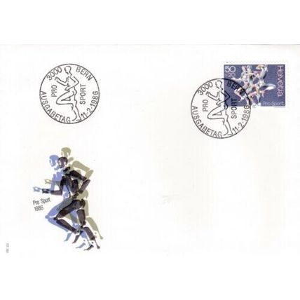 Switzerland 1986 Pro Sport FDC Bern special Cancel unaddressed VGC