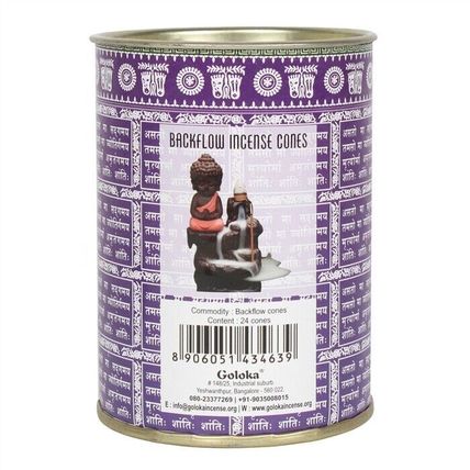 Goloka Backflow Incense Cones Pack of 24 Nature's Lavender Back Flow Cone