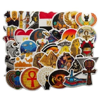25pcs/set Ancient Egyptian Culture Sticker Pyramid Cat Camel Creative Sticker