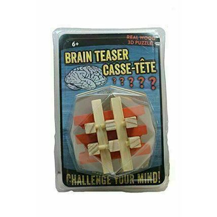 Brain Teaser Casse-tete Real Wood 3-D Disentanglement Puzzle - 18 Pieces