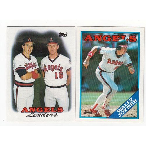 Lot of Two 1988 Topps Wally Joyner cards #420, #381 - Angels