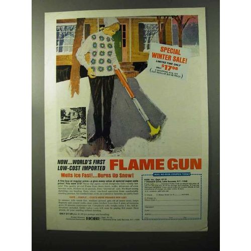 1970 Hobi Flame Gun Ad - World's First Low-Cost