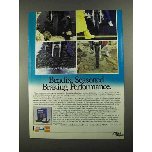 1988 Bendix Motorcycle Brake Pads Ad - Seasoned