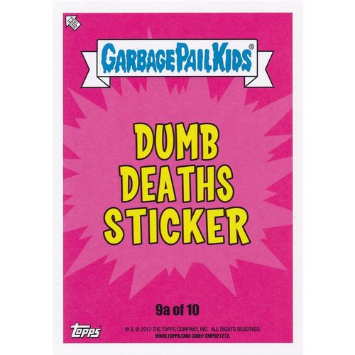 GPK Adam-Geddon Dumb Deaths Sticker 9a Harriet Headphones Green Puke
