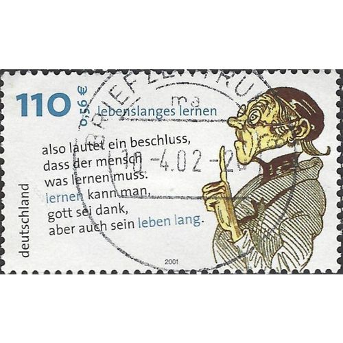 GERMANY, Lifelong Learning, blue 2001, 110pf, 0.56euro