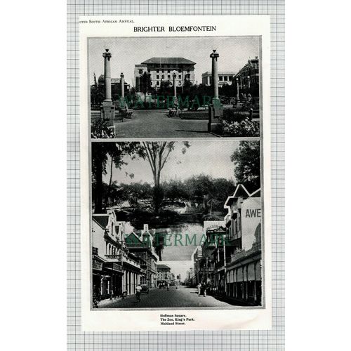 X1472) BLOEMFONTEIN South Africa - 1932 Cutting