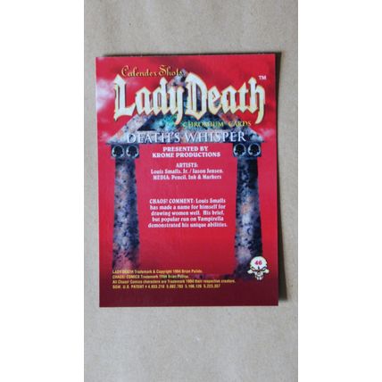 Lady Death All-Chromium Base trading Card # 46 (C) 1994 Chaos Krome comics