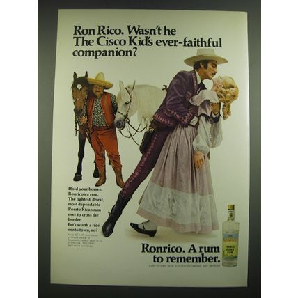1968 Ronrico Rum Ad - Ron Rico. Wasn't he The Cisco Kid's ever-faithful