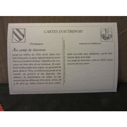 CAMP DE SISSONNE, FRANCE reproduction of an antique postcard #