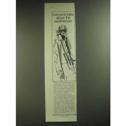 1974 Weatherbee Pantcoat Ad - Everyone talks about the weatherbee