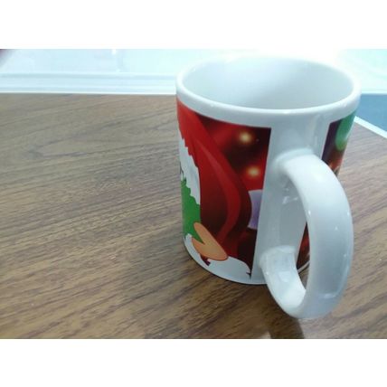 M&M , The GREEN Candy Character. Holiday Version Advertising. Coffee Mug Cup.