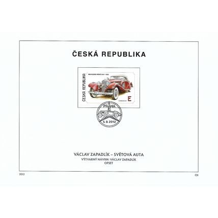 Mi 734/9 CS: Vintage Cars: Drawings by Václav Zapadlík