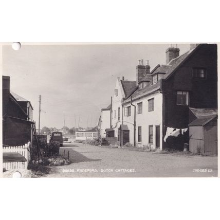 Dorset Mudeford Dutch Cottages Washing On Line Old Postcard