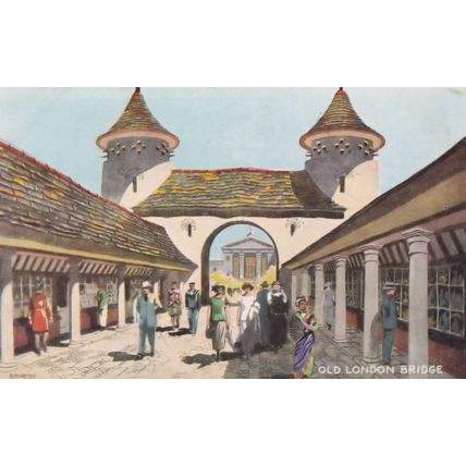 British Empire Exhibition 1924 Old London Bridge Artist E Coffin Postcard