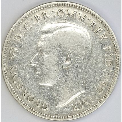 AUSTRALIA 1943 Florin 92.5% Silver (F)
