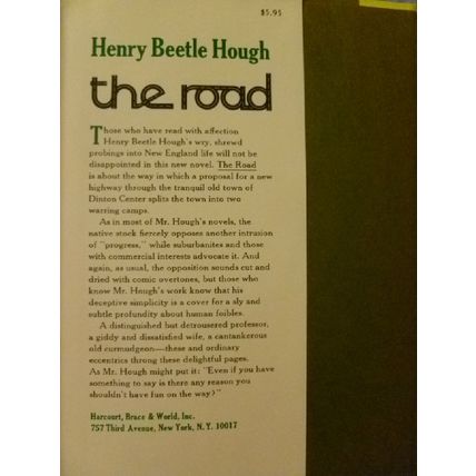 SIGNED 1st EDITION THE ROAD HENRY BEETLE HOUGH MARTHA'S VINEYARD WRITER HCDJ