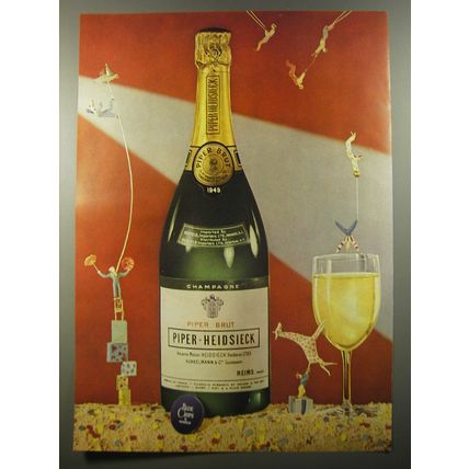 1954 Piper-Heidsieck Champagne Advertisement