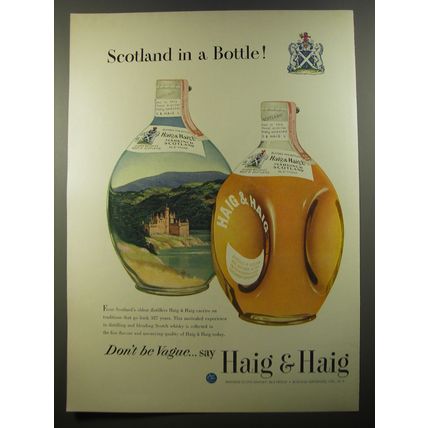 1954 Haig & Haig Scotch Advertisement - Scotland in a Bottle!