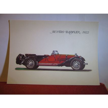1922 AUSTRO DAIMLER veteran car Hungarian vintage unused postcard #