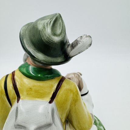 Vintage Gerold Porzellan Tettau Bavaria Germany Hunter Large Hand Painted Figure
