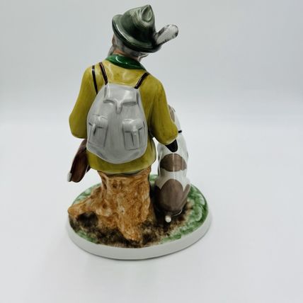 Vintage Gerold Porzellan Tettau Bavaria Germany Hunter Large Hand Painted Figure