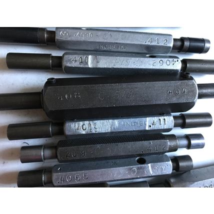 LOT THE PIPE MACHINERY GO NO GO PLUG GAGE .410,.4062,.409,.4120, .401,.412,SA