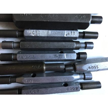 LOT THE PIPE MACHINERY GO NO GO PLUG GAGE .410,.4062,.409,.4120, .401,.412,SA