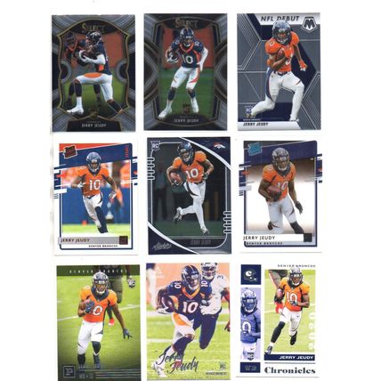 9 JERRY JEUDY CARDS ALL ROOKIES LOT 23