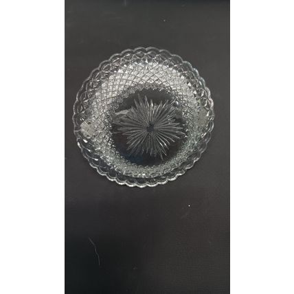 Westmoreland English Hobnail Clear Crystal Handled Basket