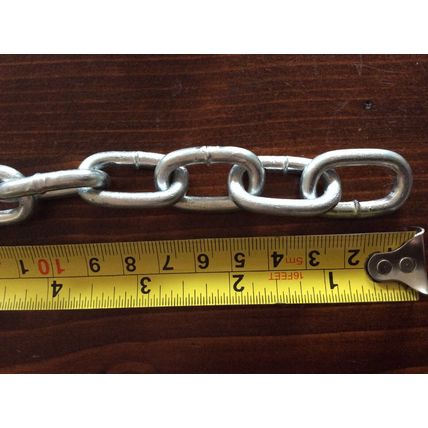 Strong 5mm x 4.5 m Length HEAVY DUTY Zinc Plated Welded Chain Security Lock