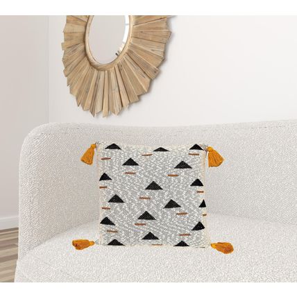 Natural Knitted Throw Pillow