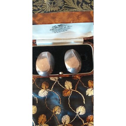 Antique Vintage Edwardian Sterling Silver Earrings Clip on Hallmarked -Heavy 10.