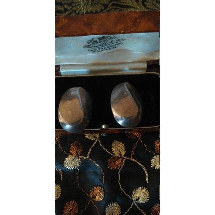Antique Vintage Edwardian Sterling Silver Earrings Clip on Hallmarked -Heavy 10.