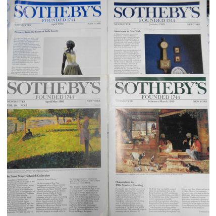 4 Sotheby's New York Newsletters, 1988 - 1991