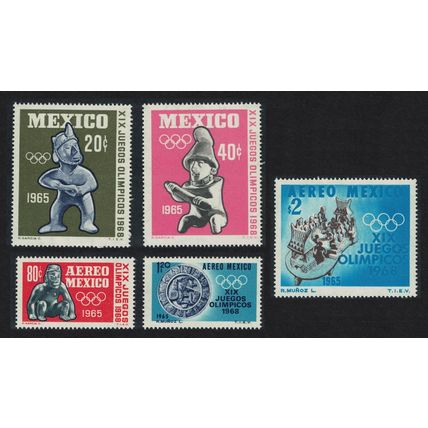 Mexico Olympic Games Museum pieces 5v 1965 MNH SG#1101-1105