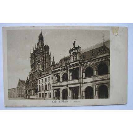 vintage postcard City Hall & Town Council Bldgs Cologne