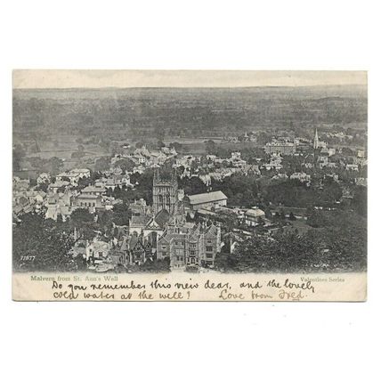 Malvern From St Ann's Well. Worcestershire, Postcard.