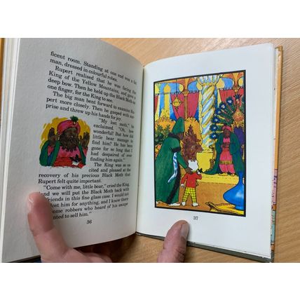 1977 "RUPERT AND THE BLACK MOTH" RUPERT BEAR SMALL HARDBACK BOOK (P2)