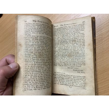 RARE* 1717 "THE SPECTATOR" VOL 8 #556-635 ADDISON STEELE ANTIQUE BOOK (P3)
