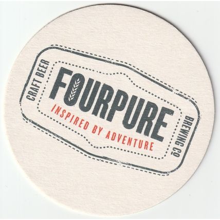 BEER MAT - FOURPURE BREWERY - INSPIRED BY ADVENTURE - (Cat No 001) - (2014)